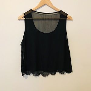 Beaded sheer crop top